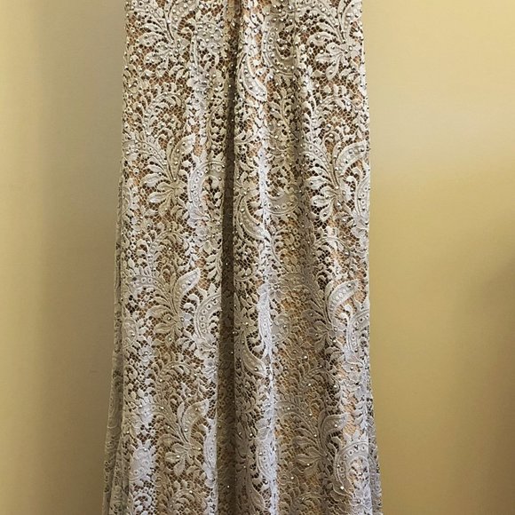 Luxury Jovani Silver Dress Long - Picture 16 of 16